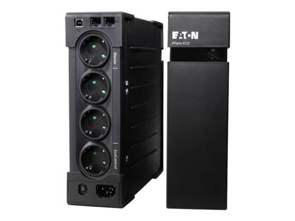 EATON UPS Ellipse ECO 650 USB DIN rack/tower - AC 230 V - 400 Watt - 650 VA - USB - Shuko 4 Output - 2U - 19inch