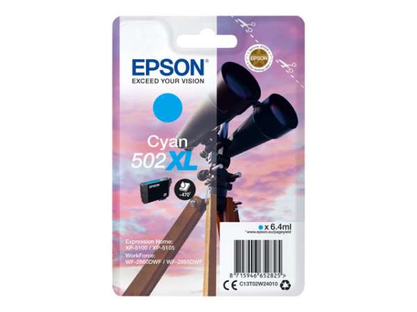 EPSON 1LB Singlepack Cyan 502XL Ink SEC w/s