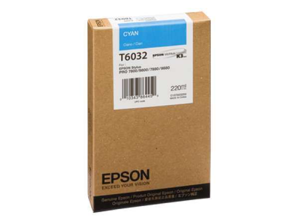 EPSON T6032 ink cartridge cyan standard capacity 220ml 1-pack