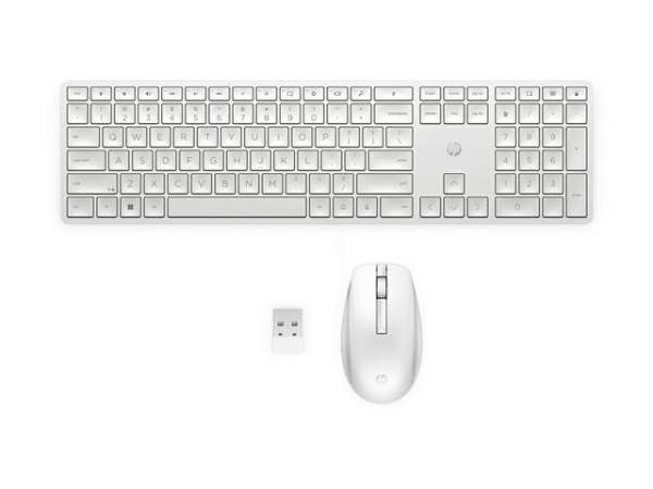 HP 655 White Wireless Keyboard and Mouse Combo