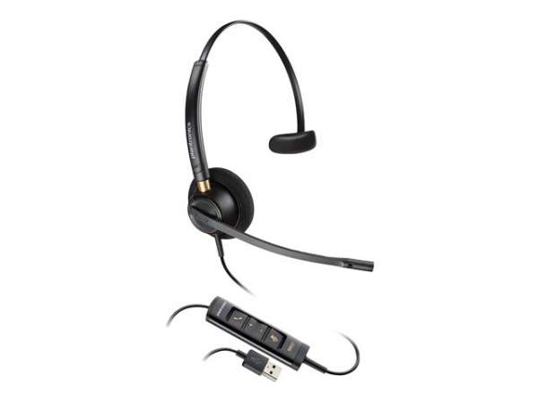 HP Poly EncorePro 515-M EncorePro 500 series headset on-ear wired active noise cancelling USB-A black Certified for Microsoft Team
