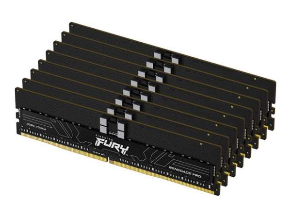 KINGSTON 256GB 6400MT/s DDR5 ECC Reg CL32 DIMM Kit of 8 FURY Renegade Pro EXPO KINGSTON 256GB 6400MT/s DDR5 ECC Reg CL32 DIMM Kit of 8 FURY Renegade Pro EXPO