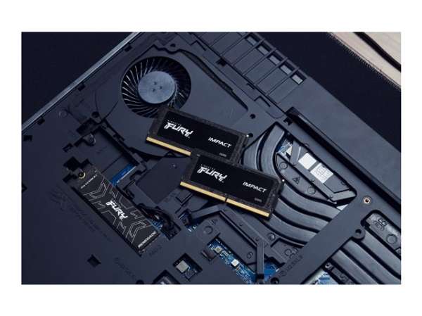 KINGSTON FURY Impact 32GB 6400MT/s DDR5 CL38 SODIMM Kit of 2 XMP KINGSTON FURY Impact 32GB 6400MT/s DDR5 CL38 SODIMM Kit of 2 XMP
