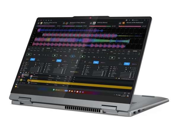 Лаптоп LENOVO IdeaPad 5 2-in-1 Qualcomm Snapdragon X1P42100 14inch WUXGA OLED 400N Touch 16GB DDR5 1TB PCIe W11H Luna Grey 2y + Pen