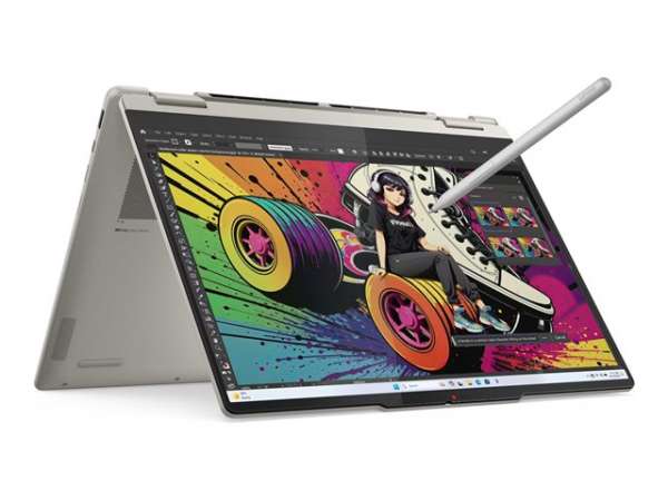 Лаптоп LENOVO Yoga 7 2-in-1 AMD Ryzen AI 7 350 14inch 2.8K OLED 500N 120Hz Touch 32GB DDR5 1TB PCIe W11H Seashell