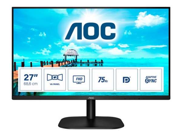Монитор AOC 27B2QAM 27inch VA FHD 75Hz 250 cd/m2 4ms D-SUB HDMI DP Speakers