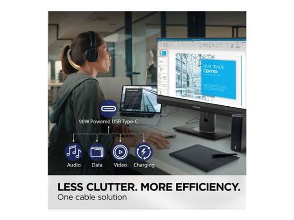 Монитор VIEWSONIC VG2756V-2K 27inch 16:9 1920x1080 Frameless IPS with Webcam HDMI DP USB