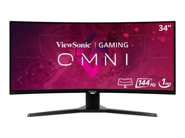 Монитор VIEWSONIC VX3418-2KPC 34inch 21:9 3440x1440 SuperClear VA 1500R curve 144hz 1ms MPRT Adaptive Sync 2 HDMI 2 DP