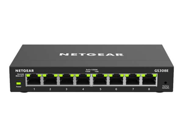 NETGEAR 8-Port Gigabit Ethernet Smart Managed Plus Switch for SMB Metal Case Desktop Fanless
