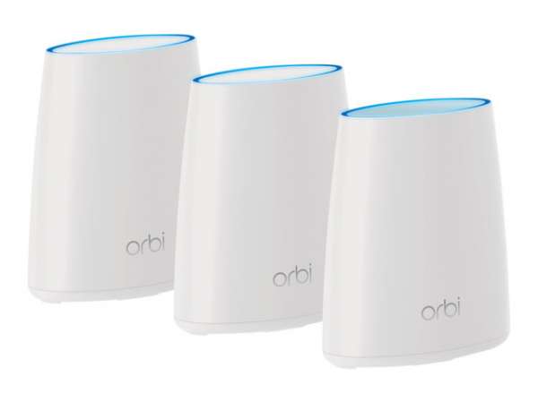 NETGEAR Orbi Whole Home AC2200 tri-band wireless system up to 375 sq. Ft. RBR20 router 2xRBS20 Satellite FastLane3 4K HD gaming