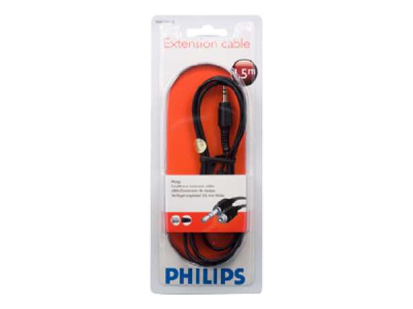 Philips 1,5 m Headphone Extension Cable (3,5 mm M - 3,5mm F) Philips 1,5 m Headphone Extension Cable (3,5 mm M - 3,5mm F)