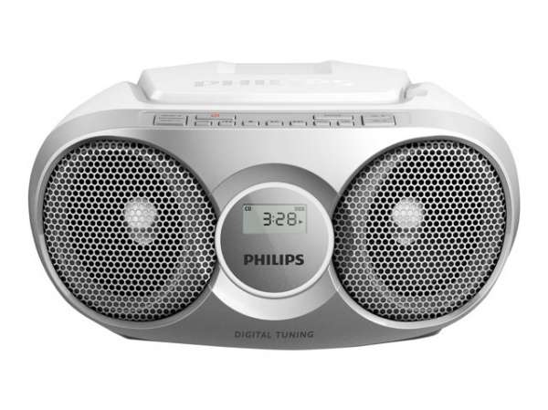 Philips CD Player, Radio (Dynamic Bass Boost, FM Stereo Tuner, CD Shuffle/Repeat Function, 20-Track CD Programmable, 3.5-mm Audio-In