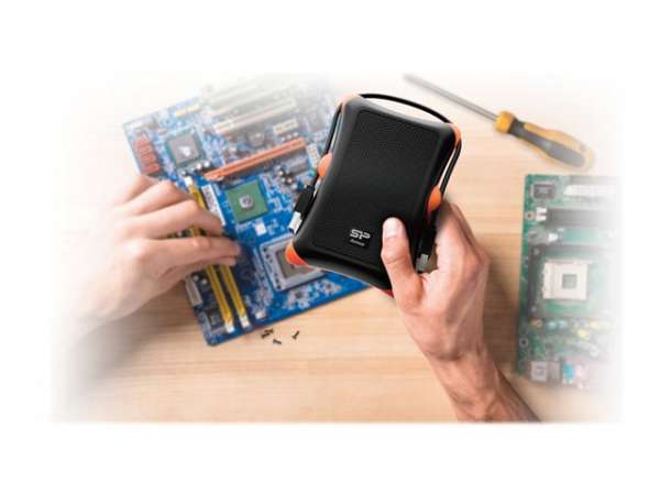 SILICON POWER External 2.5inch HDD case A30 SATA USB 3.0 Anti-Shock Black