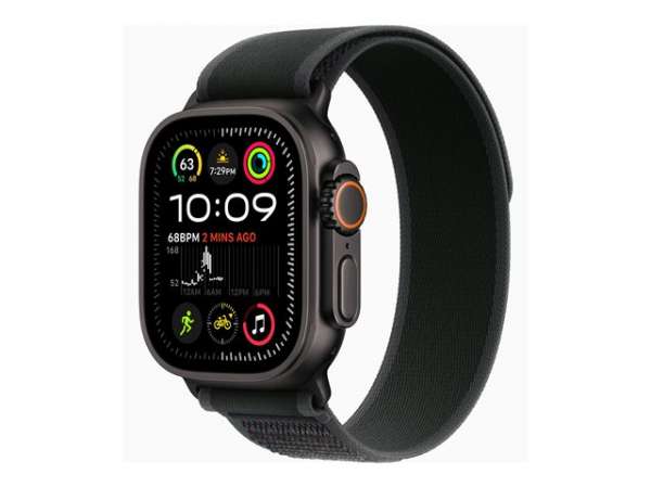 Смартчасовник APPLE Watch Ultra2 v2 Cellular 49mm Black Titanium Case with Black Trail Loop ML Смартчасовник APPLE Watch Ultra2 v2 Cellular 49mm Black Titanium Case with Black Trail Loop ML