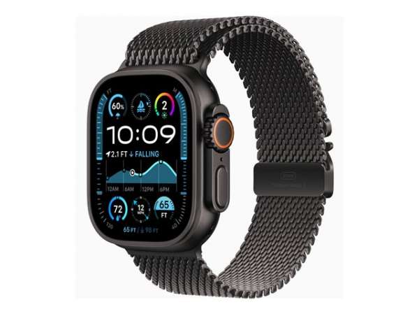Смартчасовник APPLE Watch Ultra2 v2 Cellular 49mm Black Titanium Case with Black Titanium Milanese Loop L Смартчасовник APPLE Watch Ultra2 v2 Cellular 49mm Black Titanium Case with Black Titanium Milanese Loop L