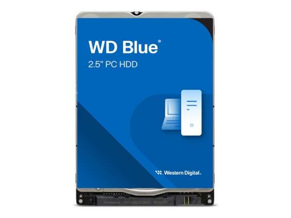 WD Blue Mobile 2TB HDD 7mm 5400Rpm SATA 6Gb/s serial ATA 128MB cache 2.5inch RoHS compliant internal Bulk