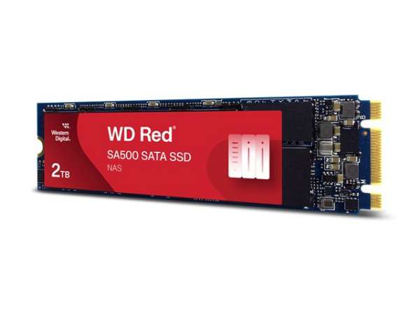 WD Red SSD SA500 NAS 2TB SATA III 6Gb/s M.2 2280 internal single-packed POWERED BY SANDISK
