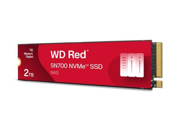 WD Red SSD SN700 NVMe 2TB M.2 2280 PCIe Gen3 8Gb/s internal drive for NAS devices POWERED BY SANDISK