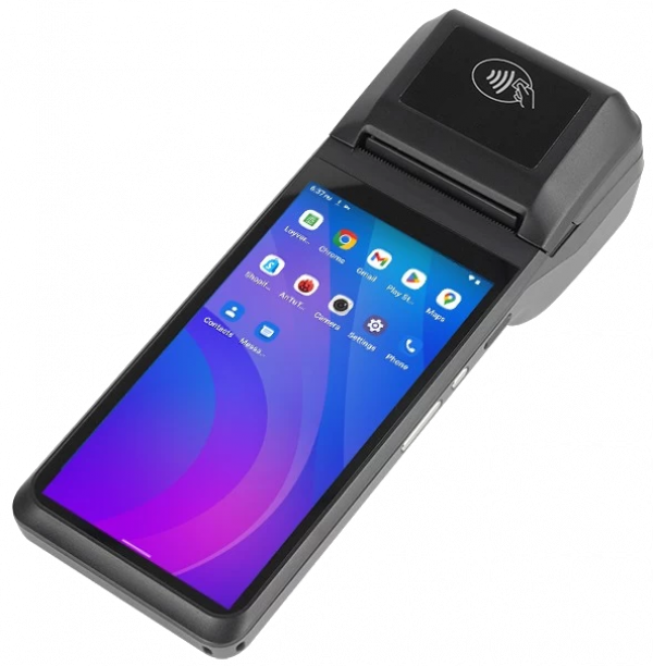 5.99-инчов мобилен POS терминал с вграден принтер и скенер POS-UNI POS-F1 Pro