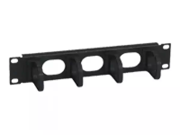 10 wire management panel, 1U - front only with plastic hooks