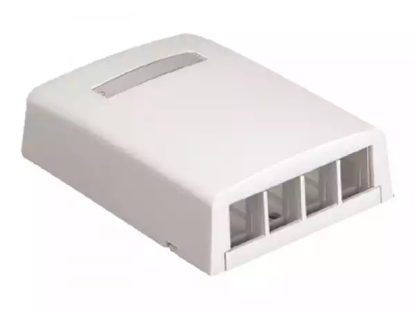 4 position surface mount box for NetKey™ modules international white, w/adhesive