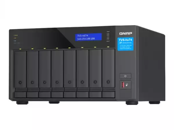 QNAP TVS-H874-I5-32G 8-bay QuTS hero NAS Intel Core i5-12400 6-core/12-thread up to 4.6GHz 32GB SO-DIMM