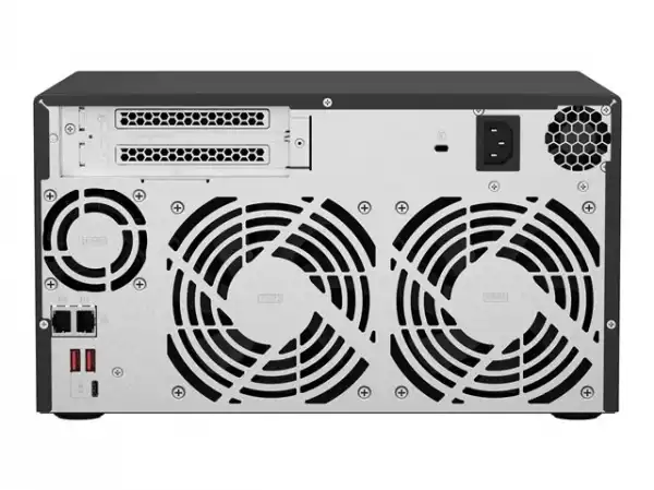 QNAP 8-bay NAS AMD Ryzen Embedded V1500B 2.2GHz 8GB 8xSATA 6Gb/s bays 2xM.2 NVMe PCIe Gen3 SSD slots 2x2.5GbE LAN optional 10GbE QNAP 8-bay NAS AMD Ryzen Embedded V1500B 2.2GHz 8GB 8xSATA 6Gb/s bays 2xM.2 NVMe PCIe Gen3 SSD slots 2x2.5GbE LAN optional 10GbE