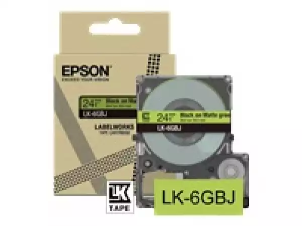 EPSON Matte Tape Green/Black 18mm 8m LK-5GBJ