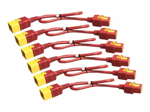 APC Power Cord Kit 6 EA LockingC19 TO C20 1.2M 4FT Red