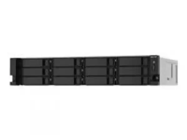 QNAP 12-bay Rackmount NAS AMD Ryzen V1000 series V1500B 4C/8T 2.2GHz 8GB DDR4 RAM 2x2.5GbE LAN optional 10GbE & M.2 NVMe/SATA