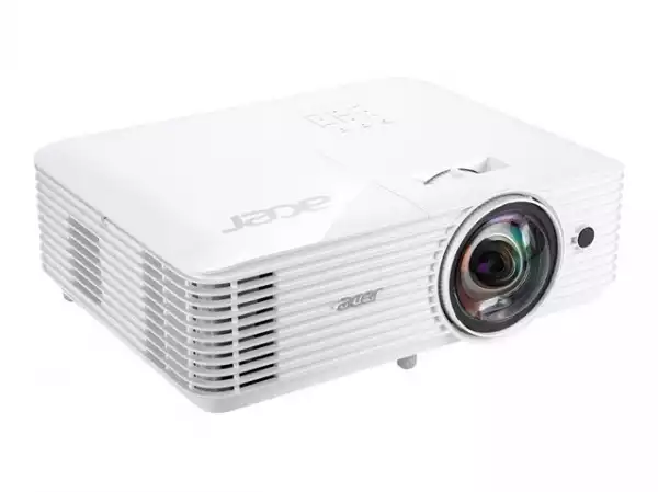ACER S1386WHn short throw DLP projector WXGA 1280x800 3600ANSI 2880 Eco 20000:1 32dB 24dB Eco HDMI MHL D-Sub RJ45 Composite Audio