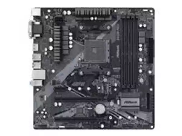ASROCK Main Board Desktop B450M PRO4 (AM4, 4xDDR4, 1x PCIe 3.0 x16, 1x PCIe 2.0 x16, 1x PCIe 2.0 x1, 4x SATA III, RAID 0,1,10, 1x Ultra M.2 PCIe Gen3 x4, 1x M.2 SATA3, 1x COM Port header, 8x USB 3.0, GLAN, VGA, HDMI, DVI) mATX, Retail