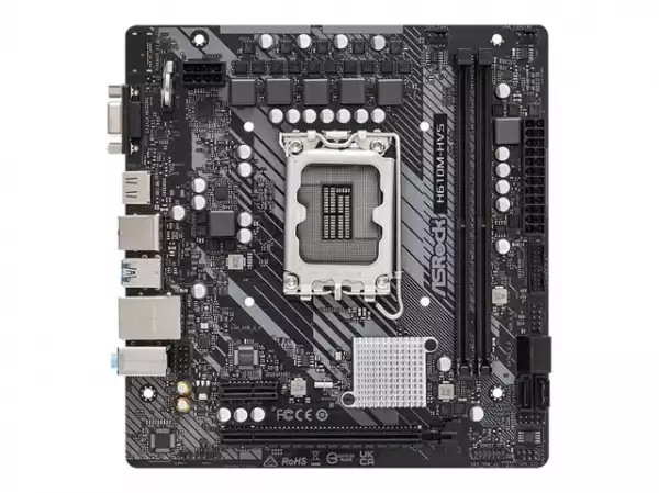 ASROCK MB Desktop H610M-HVS (S1700, 2x DDR4, 1x PCIe x16, 1x PCIe x1, 4x SATA3 6.0Gb/s, 4x USB 3.2, 6x USB 2.0, 1x VGA, 1x HDMI, 1x GLAN, mATX) Retail. ASROCK MB Desktop H610M-HVS (S1700, 2x DDR4, 1x PCIe x16, 1x PCIe x1, 4x SATA3 6.0Gb/s, 4x USB 3.2, 6x USB 2.0, 1x VGA, 1x HDMI, 1x GLAN, mATX) Retail.