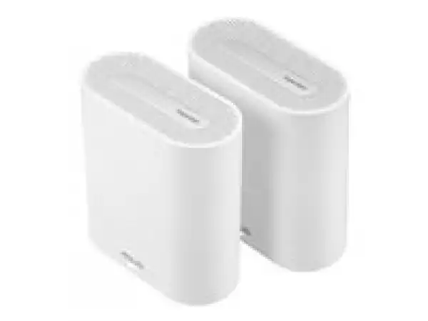 Asus Business Mesh WiFi system, ExpertWiFi EBM68 2PK, AX7800, Tri-Band, Quad-Core 1.7GHz CPU, 256MB/1GB Flash/RAM, 2.5G port, OFDMA, Beamforming, 8 SSIDs, customize guest portal, Commercial-Grade Network Security & VPN, wall mounting,White