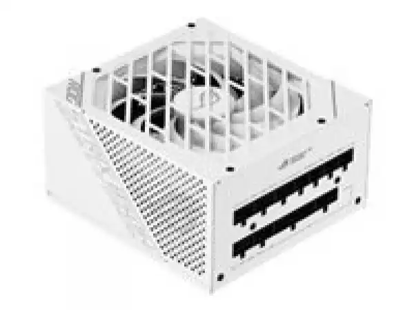 ASUS ROG Strix 850W White Edition PSU Power Supply ROG heatsinks Axial-tech fan design dual ball fan bearings 0dB technology 80