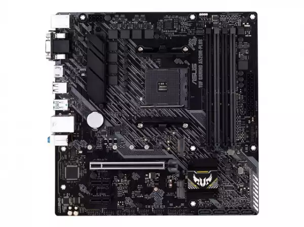 ASUS TUF GAMING A520M-PLUS AM4 4xDIMM DDR4 DVI-D HDMI D-Sub 3xPCIe M.2 4xSATA 7xUSB 3.0 5xUSB 2.0 mATX MB
