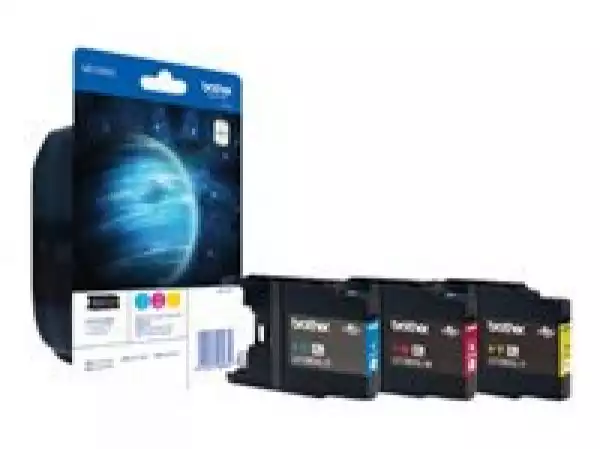 BROTHER LC-1280 ink cartridge cyan magenta and yellow extra high capacity 3x 1.200 pages 1-pack blister without alarm