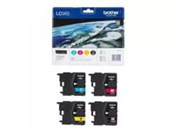 BROTHER LC-985 ink cartridge black and tri-colour standard capacity bl 300 pages cl 260 pages 4-pack blister without alarm