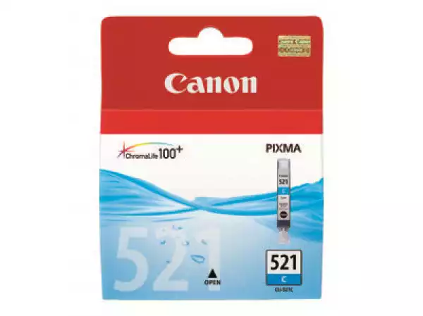 CANON 1LB CLI-521C ink cartridge cyan standard capacity 1-pack blister with alarm