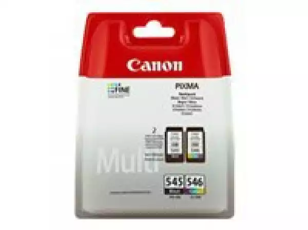 CANON 1LB PG-545 / CL-546 ink cartridge black and colour standard capacity bk 180p cl 180p 2-pack blister with alarm