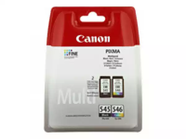 CANON 1LB PG-545 / CL-546 ink cartridge black and colour standard capacity bk 180p cl 180p 2-pack blister without alarm