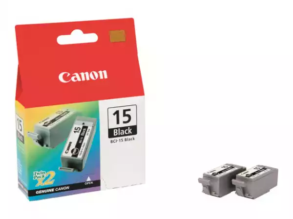 CANON BCI-15BK ink cartridge black standard capacity 2x5.3ml 2x121 pages 2-pack