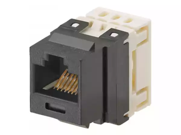 Cat 6 UTP NetKey™ universal keystone jack black, RoHS complaint