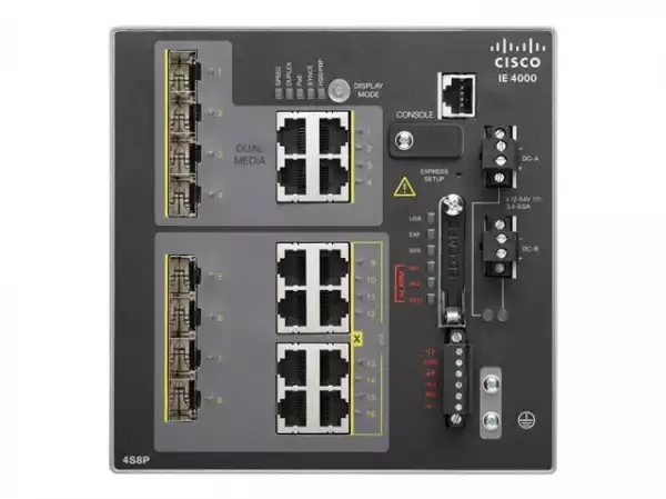 CISCO IE 4000 4xSFP 100M with 8xPoE 4x1G Combo LAN Base CISCO IE 4000 4xSFP 100M with 8xPoE 4x1G Combo LAN Base