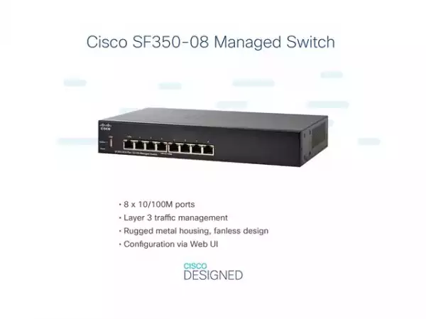 CISCO SF350-08 8-port 10/100 Managed Switch