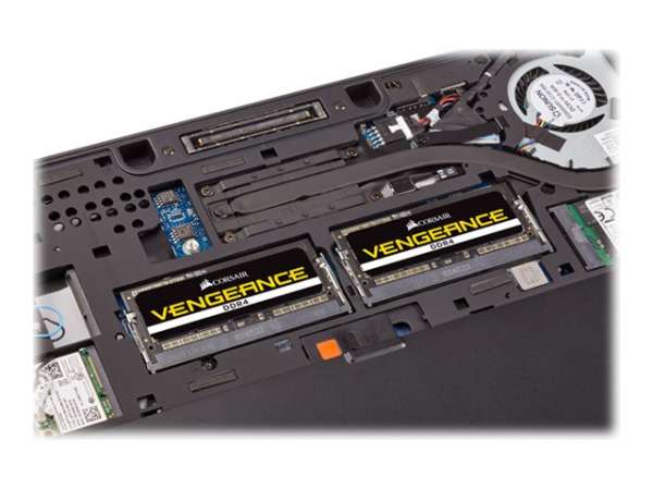CORSAIR 16GB RAMKit 2x8GB DDR4 2400MHz 2x260 SODIMM unbuffered 16-16-16-39 Black PCB 1.2V