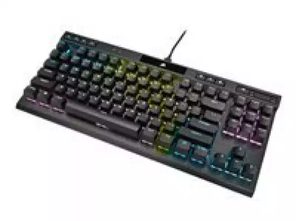 Corsair K70 RGB TKL CHAMPION SERIES Tenkeyless Mechanical Gaming Keyboard, Backlit RGB LED, CHERRY MX Red, Black, Black PBT Keycaps