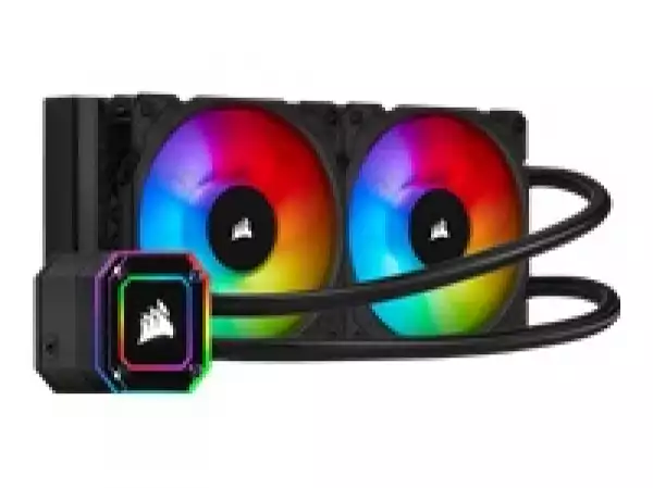 CORSAIR iCUE H100i ELITE CAPELLIX Liquid CPU Cooler, 240mm Radiator, Dual 120mm ML RGB PWM Fans, Intel:LGA1700 (with separate bracket)/LGA1200/LGA115X/LGA20XX, AMD: AM5/AM4/sTRX4/sTR4, 5Y warranty, black