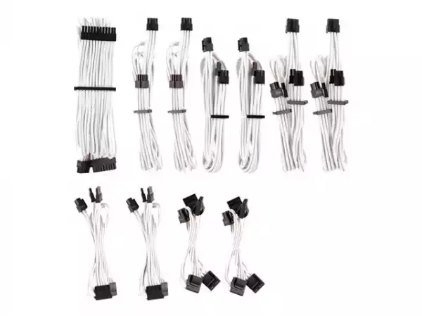 CORSAIR Premium Individually Sleeved DC Cable Pro Kit Type 4 White