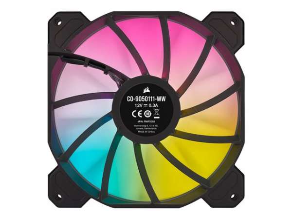 CORSAIR SP140 RGB ELITE 140mm RGB LED Fan with AirGuide Single Pack